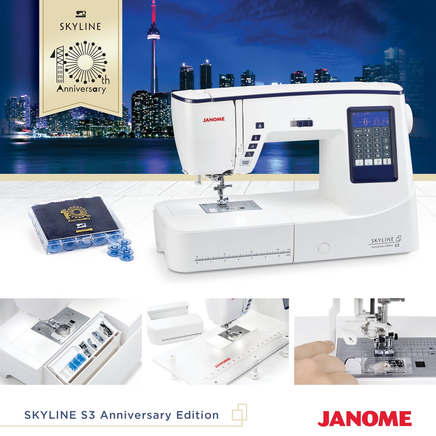 Janome Skyline S3 Anniversary Edition Sewing Machine